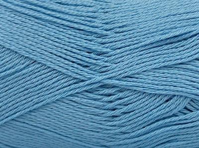 6x50gr. CECILIA COTTON Merserize Pamuk Bebe Mavisi Yazlık İplikler, Pamuk, %100 Pamuk