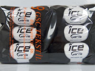 Lot of 6 Skeins Ice Yarns CECILIA COTTON (100% Mercerised Cotton) Yarn Black