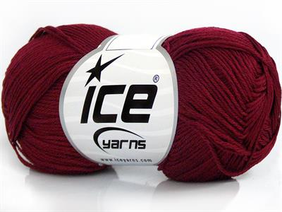 6x50gr. CECILIA COTTON Merserize Pamuk Bordo Yazlık İplikler, Pamuk, %100 Pamuk