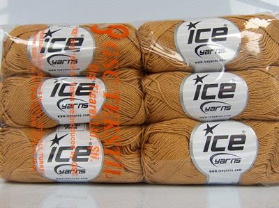 6x50gr. CECILIA COTTON Merserize Pamuk Altın Yazlık İplikler, Pamuk, %100 Pamuk