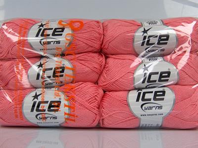 6x50gr. CECILIA COTTON Merserize Pamuk Açık Somon Yazlık İplikler, Pamuk, %100 Pamuk