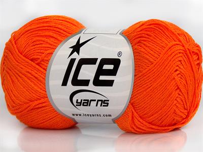 6x50gr. CECILIA COTTON Merserize Pamuk Turuncu Yazlık İplikler, Pamuk, %100 Pamuk