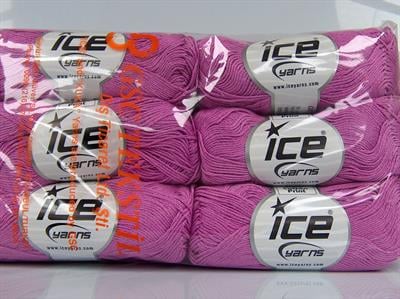6x50gr. CECILIA COTTON Merserize Pamuk Pembe Yazlık İplikler, Pamuk, %100 Pamuk