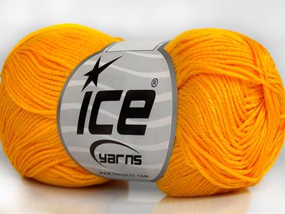 6x50gr. CECILIA COTTON Merserize Pamuk Sarı Yazlık İplikler, Pamuk, %100 Pamuk