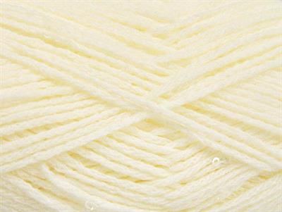4x100gr. CHAIN PAILLETTE Akrilik Ekru Boncuklu Pullu, Worsted
