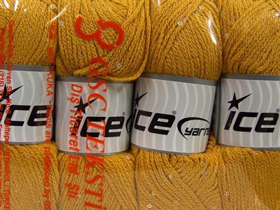 4x100gr. CHAIN PAILLETTE Akrilik Altın Boncuklu Pullu, Worsted