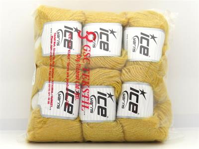 6x50gr. CHARM Tiftik, Metalik Simli, Akrilik Altın Metalik Simli, Lüks, Kışlık, Yün, Tiftik, Akrilik