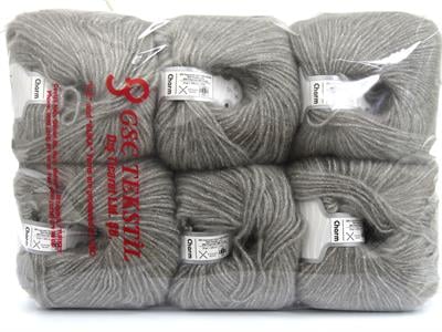 6x50gr. CHARM Tiftik, Metalik Simli, Akrilik Gri Metalik Simli, Lüks, Kışlık, Yün, Tiftik, Akrilik