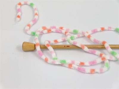 Lot of 4 x 100gr Skeins Ice Yarns CHENILLE BABY COLORS (100% MicroFiber) Yarn White Pink Orange Green