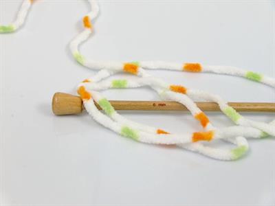 Lot of 4 x 100gr Skeins Ice Yarns CHENILLE BABY COLORS (100% MicroFiber) Yarn White Green Orange