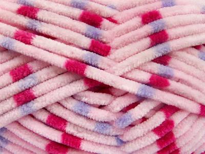 Lot of 4 x 100gr Skeins Ice Yarns CHENILLE BABY COLORS (100% MicroFiber) Yarn Pink Fuchsia Lilac