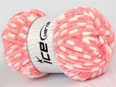 Lot of 4 x 100gr Skeins Ice Yarns CHENILLE BABY COLORS (100% MicroFiber) Yarn Pink White