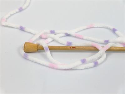 Lot of 4 x 100gr Skeins Ice Yarns CHENILLE BABY COLORS (100% MicroFiber) Yarn White Pink Lilac