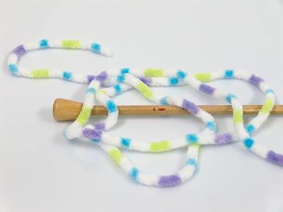 Lot of 4 x 100gr Skeins Ice Yarns CHENILLE BABY COLORS (100% MicroFiber) Yarn White Turquoise Neon Green Lilac