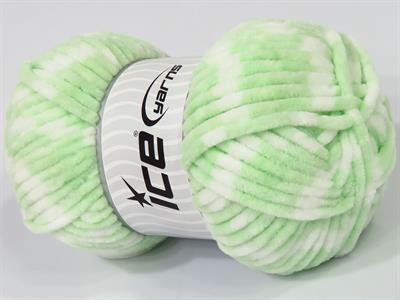 Lot of 4 x 100gr Skeins Ice Yarns CHENILLE BABY COLORS (100% MicroFiber) Yarn Mint Green White