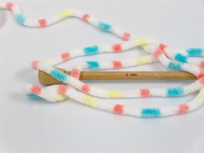 Lot of 4 x 100gr Skeins Ice Yarns CHENILLE BABY COLORS (100% MicroFiber) Yarn Salmon Turquoise Yellow White