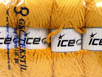 4x100gr. CHENILLE BABY Mikro Fiber Koyu Altın Kışlık, Bebe, Şönil, Worsted