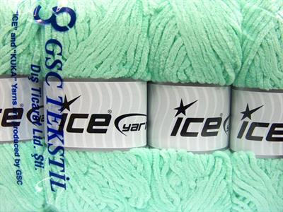4x100gr. CHENILLE BABY LIGHT Mikro Fiber Açık Yeşil Kışlık, Bebe, Şönil