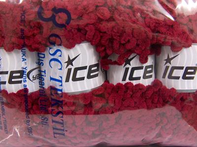 4x100gr. CHENILLE BOUCLERON Mikro Fiber Bordo Kışlık, Bebe, Şönil, Çok Kalın