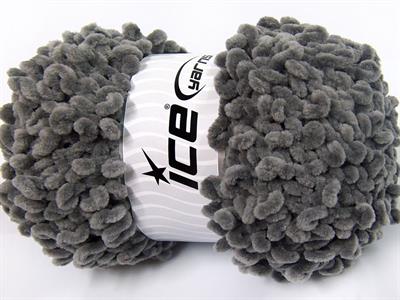 Lot of 4 x 100gr Skeins Ice Yarns CHENILLE BOUCLERON (100% MicroFiber) Yarn Grey