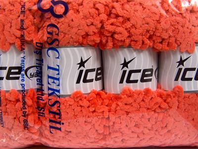 4x100gr. CHENILLE BOUCLERON Mikro Fiber Turuncu Kışlık, Bebe, Şönil, Çok Kalın
