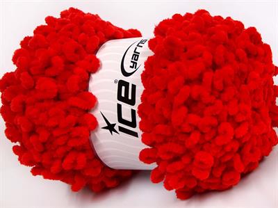 4x100gr. CHENILLE BOUCLERON Mikro Fiber Kırmızı Kışlık, Bebe, Şönil, Çok Kalın