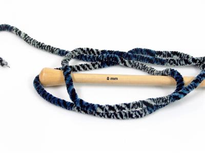 4x100gr. CHENILLE SAFARI Mikro Fiber Siyah, Mavi, Gri Kışlık, Şönil, Çok Kalın, Batik Desenli