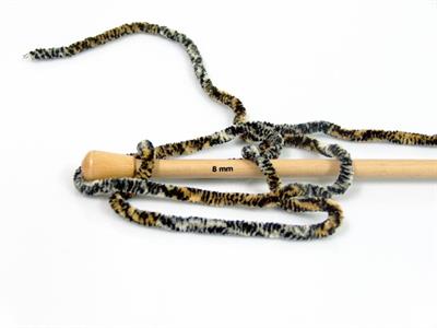 4x100gr. CHENILLE SAFARI Mikro Fiber Siyah, Sarı, Gri Kışlık, Şönil, Çok Kalın, Batik Desenli