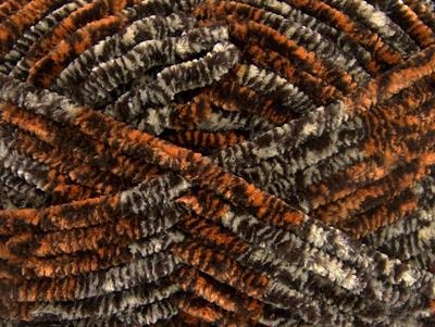 4x100gr. CHENILLE SAFARI Mikro Fiber Kahverengi, Krem, Altın Kışlık, Şönil, Çok Kalın, Batik Desenli