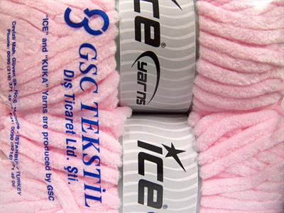 Lot of 2 x 200gr Skeins Ice Yarns CHENILLE SUPERBULKY (100% MicroFiber) Yarn Baby Pink