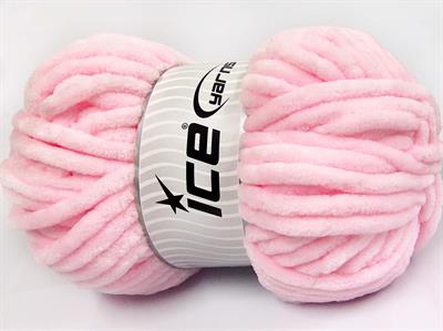 Lot of 2 x 200gr Skeins Ice Yarns CHENILLE SUPERBULKY (100% MicroFiber) Yarn Baby Pink