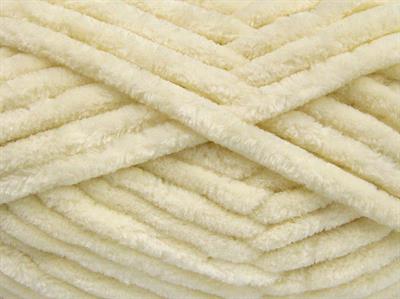 Lot of 2 x 200gr Skeins Ice Yarns CHENILLE SUPERBULKY (100% MicroFiber) Yarn Cream