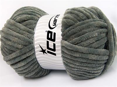 Lot of 2 x 200gr Skeins Ice Yarns CHENILLE SUPERBULKY (100% MicroFiber) Yarn Grey