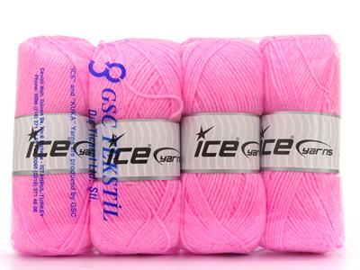 4x100gr. CLASSIC DK Akrilik Bebe Pembesi Kışlık, Düz iplikler, 100% Akrilik