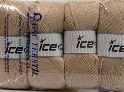 4x100gr. CLASSIC DK Akrilik Bej Kışlık, Düz iplikler, 100% Akrilik