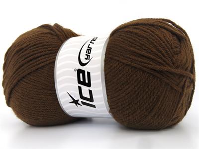 4x100gr. CLASSIC DK Akrilik Koyu Kahverengi Kışlık, Düz iplikler, 100% Akrilik