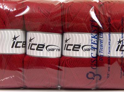 4x100gr. CLASSIC DK Akrilik Koyu Bordo Kışlık, Düz iplikler, 100% Akrilik