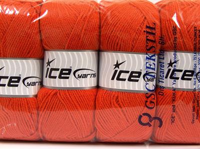 4x100gr. CLASSIC DK Akrilik Koyu Turuncu Kışlık, Düz iplikler, 100% Akrilik