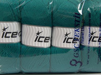 4x100gr. CLASSIC DK Akrilik Zümrüt Yeşil Kışlık, Düz iplikler, 100% Akrilik