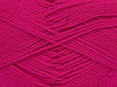 4x100gr. CLASSIC DK Akrilik Fuşya Kışlık, Düz iplikler, 100% Akrilik