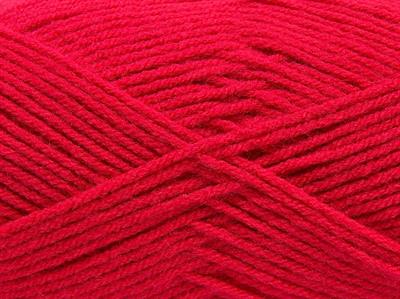 4x100gr. CLASSIC DK Akrilik Fuşya Kışlık, Düz iplikler, 100% Akrilik