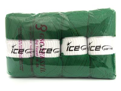 4x100gr. CLASSIC DK Akrilik Yeşil Kışlık, Düz iplikler, 100% Akrilik