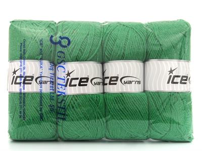 4x100gr. CLASSIC DK Akrilik Yeşil Kışlık, Düz iplikler, 100% Akrilik