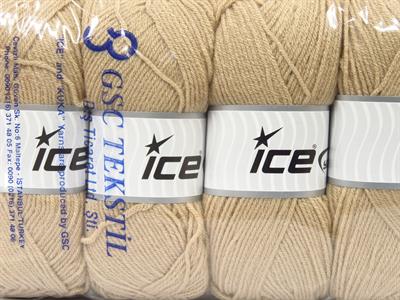 4x100gr. CLASSIC DK Akrilik Açık Kamel Kışlık, Düz iplikler, 100% Akrilik