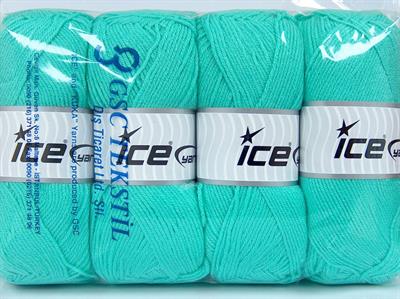 4x100gr. CLASSIC DK Akrilik Açık Yeşil Kışlık, Düz iplikler, 100% Akrilik