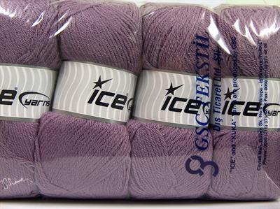 4x100gr. CLASSIC DK Akrilik Açık Mürdüm Kışlık, Düz iplikler, 100% Akrilik