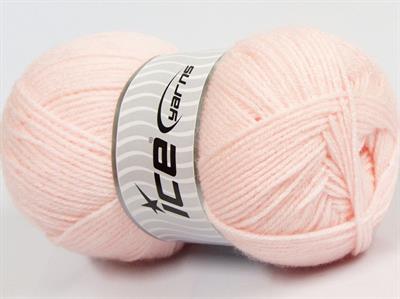 4x100gr. CLASSIC DK Akrilik Açık Pembe Kışlık, Düz iplikler, 100% Akrilik