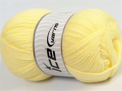4x100gr. CLASSIC DK Açık Sarı Akrilik Kışlık, Düz iplikler, 100% Akrilik