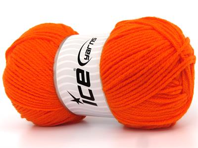 4x100gr. CLASSIC DK Akrilik Turuncu Kışlık, Düz iplikler, 100% Akrilik