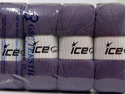 4x100gr. CLASSIC DK Akrilik Mor Kışlık, Düz iplikler, 100% Akrilik